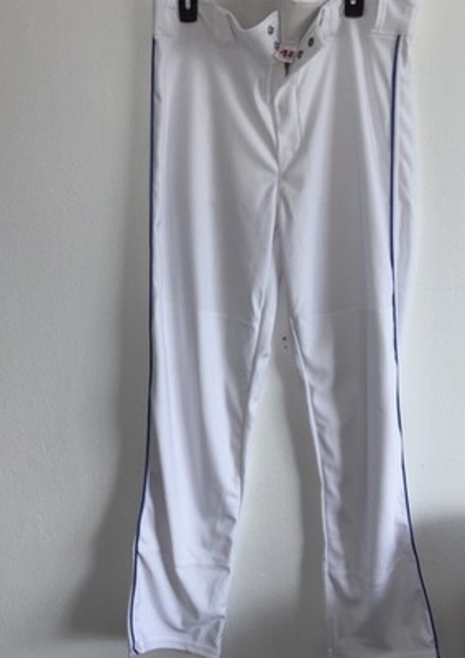 A4 White Blue Piping Baseball Pants Mens Size XL New